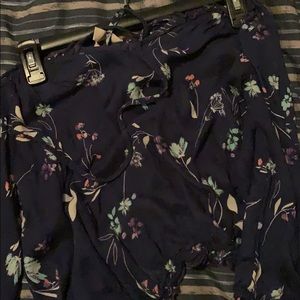 Off the shoulder floral shirt